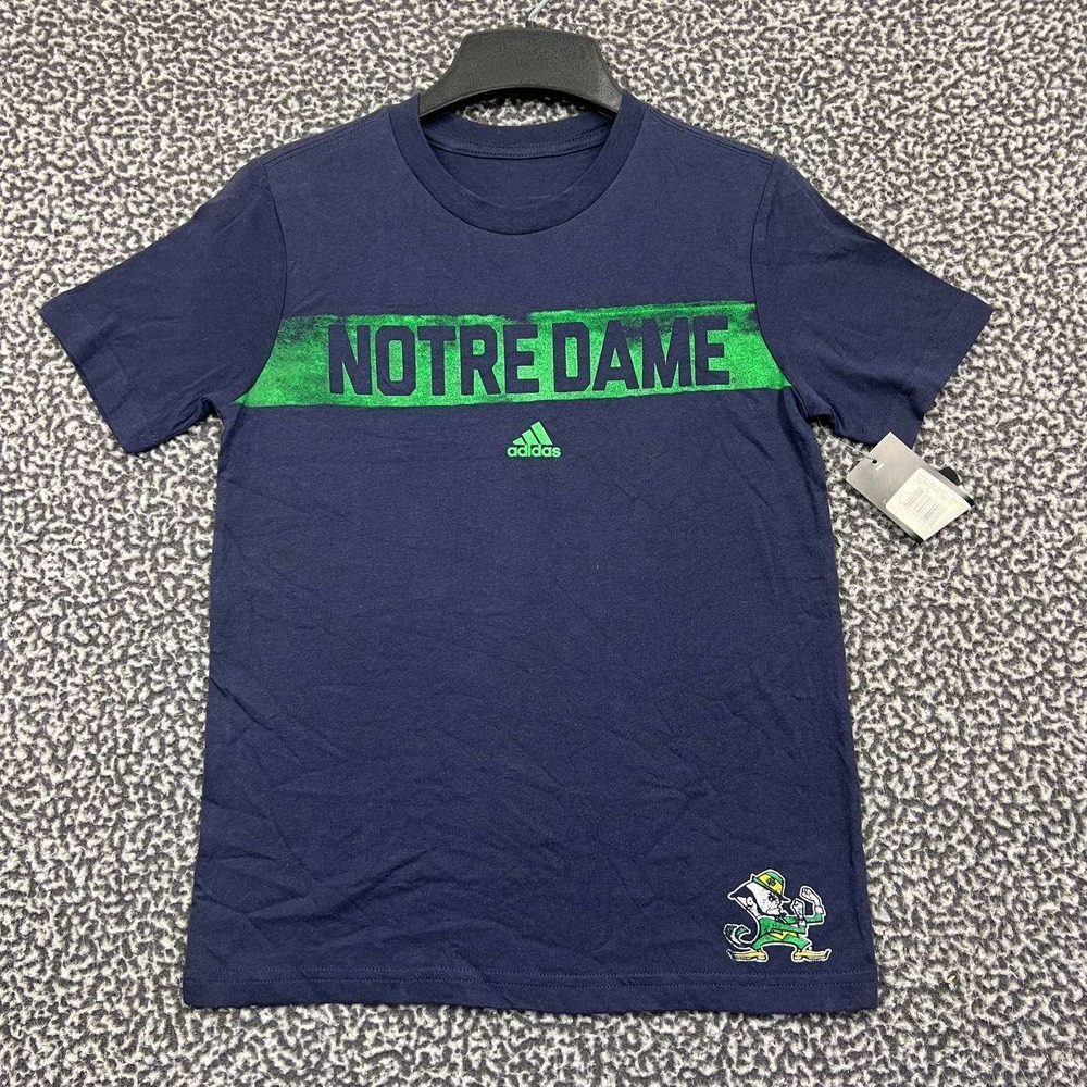 Notre Dame Fighting Irish Shirt Women Medium Adidas Short Sleeve Crew Neck New M